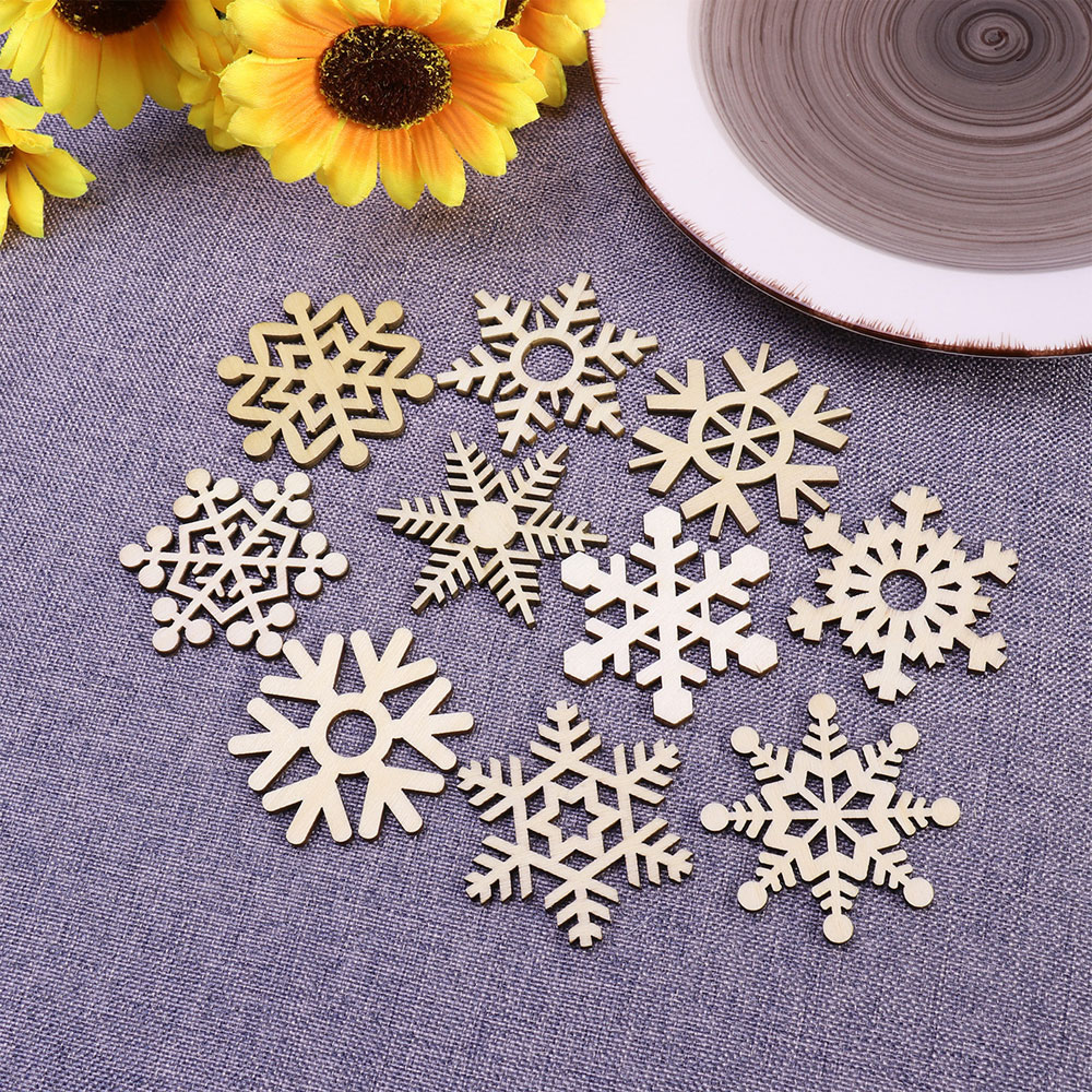 Christmas Craft Embellishment - 10 adet Noel Ağacı Süsleme DIY