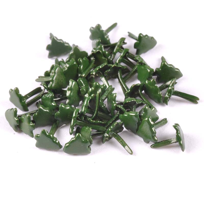 Embellishments For Scrapbooking - 50 adet Mini noel ağacı Brads