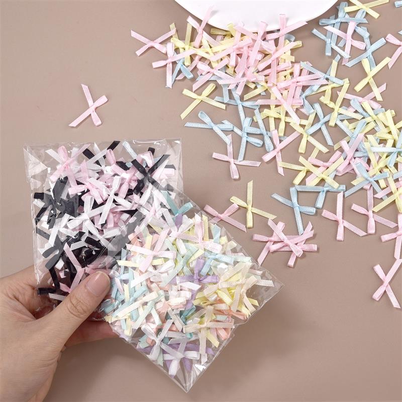 Christmas Craft Embellishment - 100 adet 3mm şeritler Mini saten