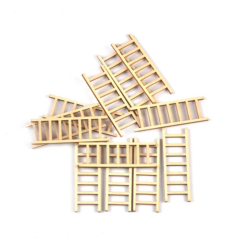 Embellish Craft - 20 adet/grup 20x60mm Doğal Merdiven Ahşap