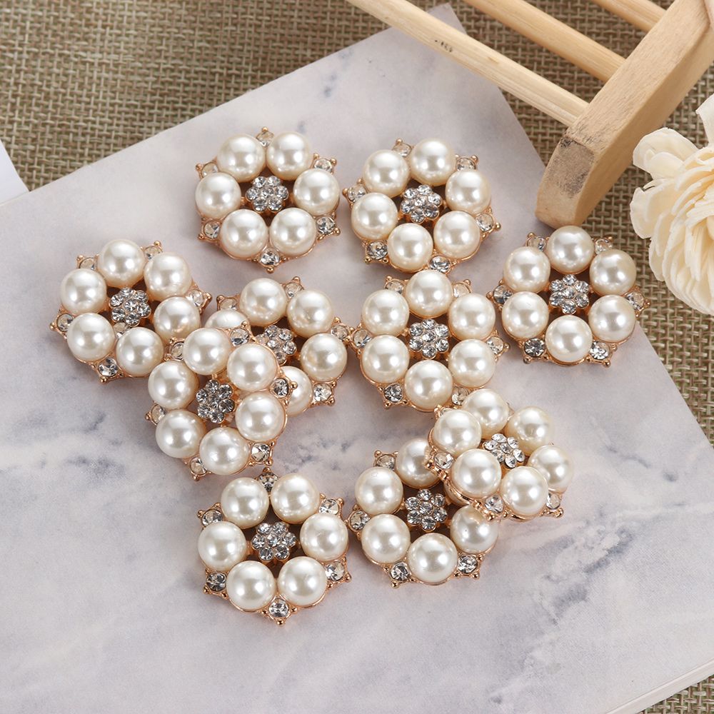 Embellishments For Scrapbooking - Güzel inci su elmas toka çiçek