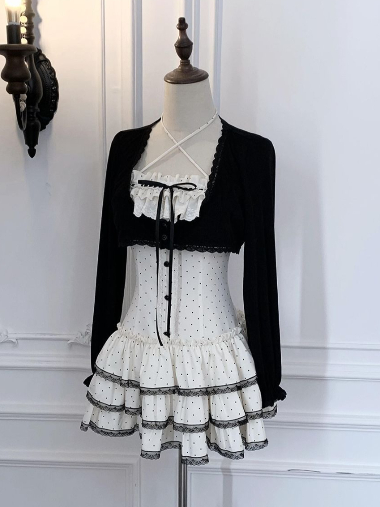 Elastic Lace Trim - Coquette Sweet Kore Kare Yaka Askılı