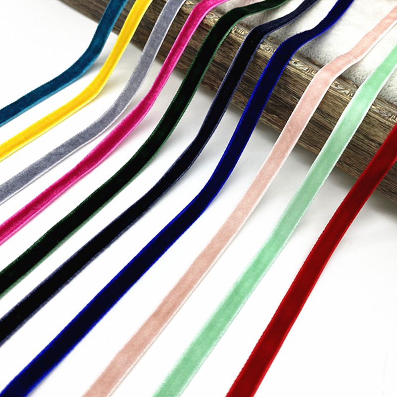 Velvet Ribbon Roll - 6-38mm Kadife Kurdele Düğün Parti Dekorasyon