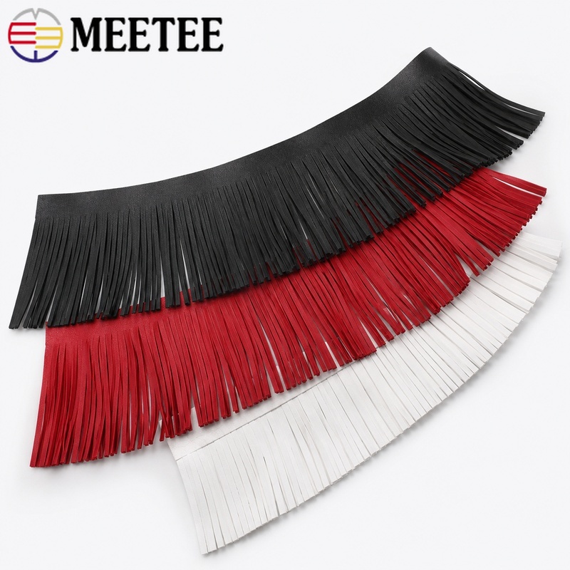 Fringe Ribbon Sewing - 2M 10-30cm Suni Deri Püskül Saçak