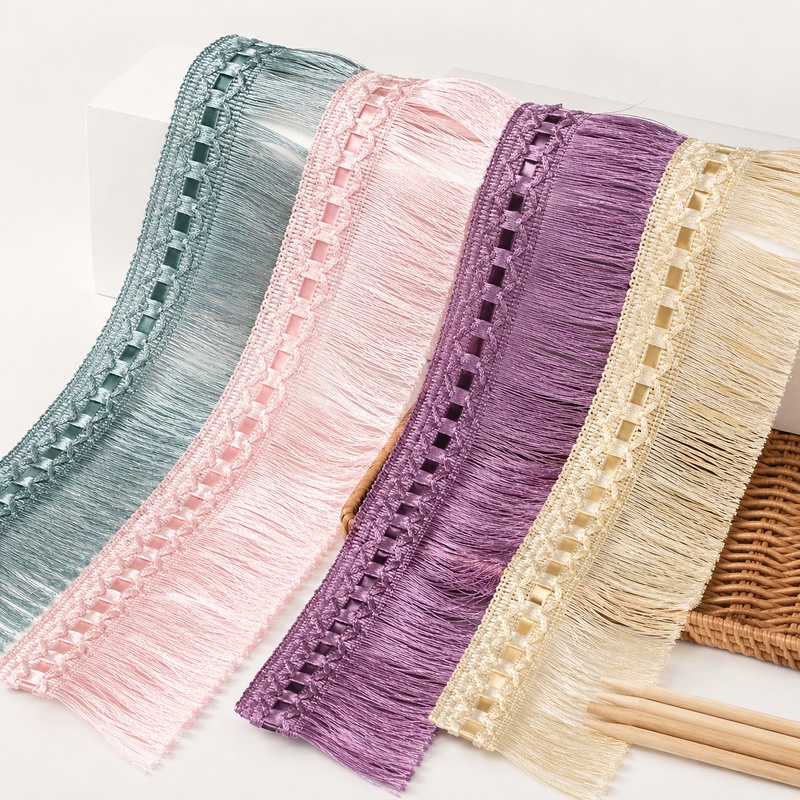Fringe Ribbon Sewing - 2-10 metre 10 cm Naylon Püskül