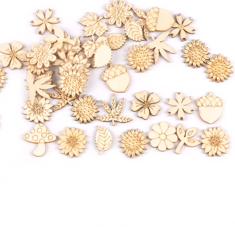 30 adet 25-30mm ahşap DIY akse - Embellishments For Scrapbooking incelemesi ve fiyatı