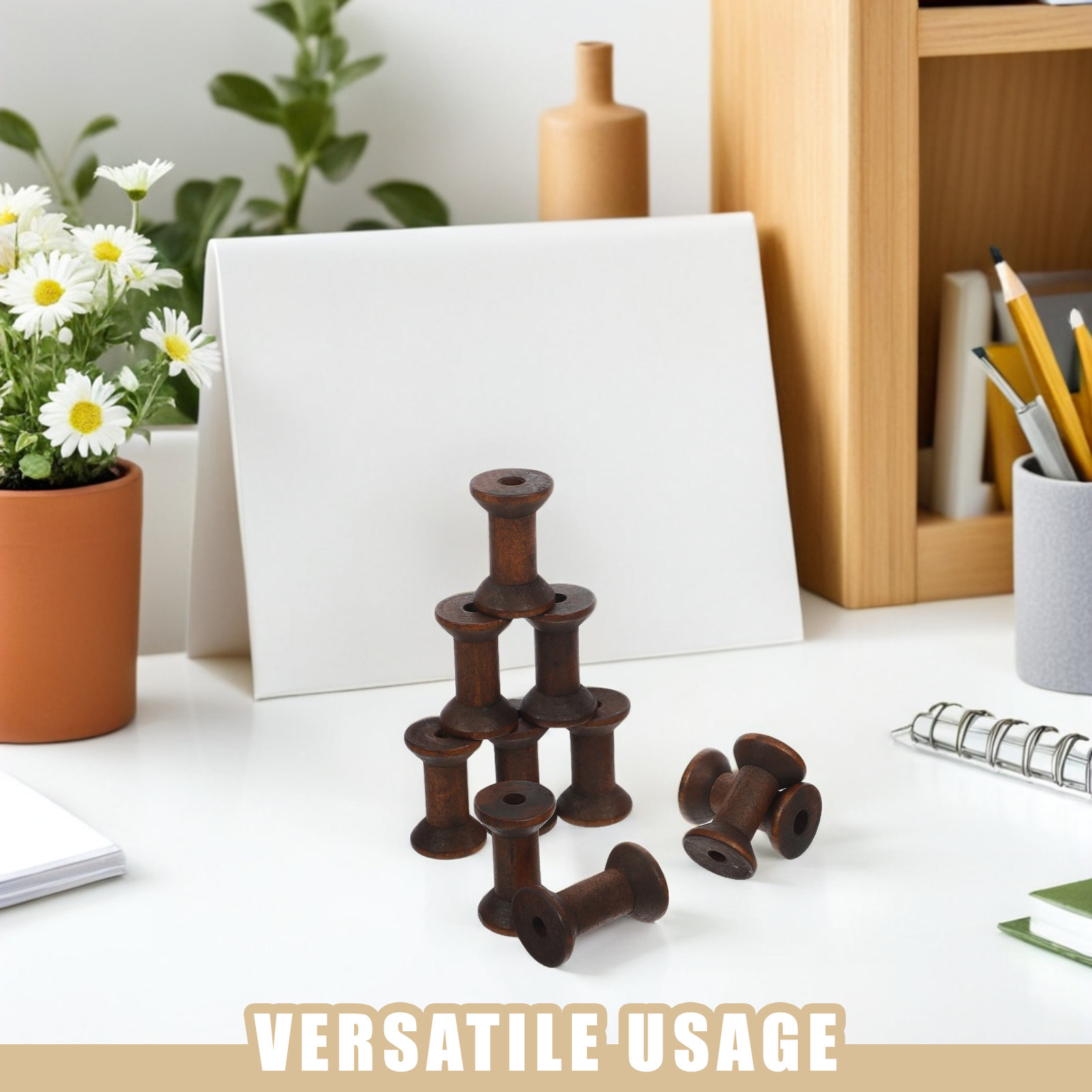 10 adet Vintage ahşap makarala - Organza Ribbon Spool incelemesi ve fiyatı