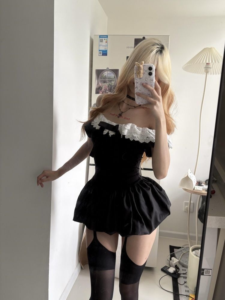 Kore Tarzı Seksi Omuzları Açık - Elastic Lace Trim incelemesi ve fiyatı