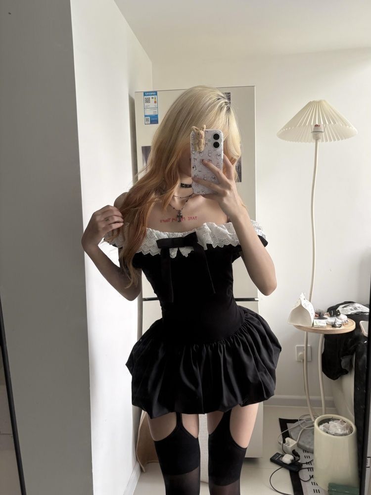 Kore Tarzı Seksi Omuzları Açık - Elastic Lace Trim incelemesi ve fiyatı