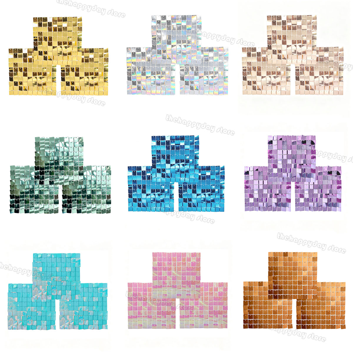18-3 Adet Işıltılı Duvar Fon P - Sequin Fabric Panel incelemesi ve fiyatı