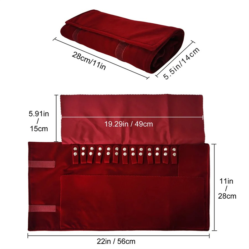 Bordo Kadife Takı Rulo Çantası - Velvet Ribbon Roll incelemesi ve fiyatı