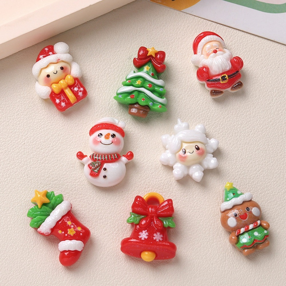 10 adet Kawaii Reçine Flatback - Christmas Craft Embellishment incelemesi ve fiyatı