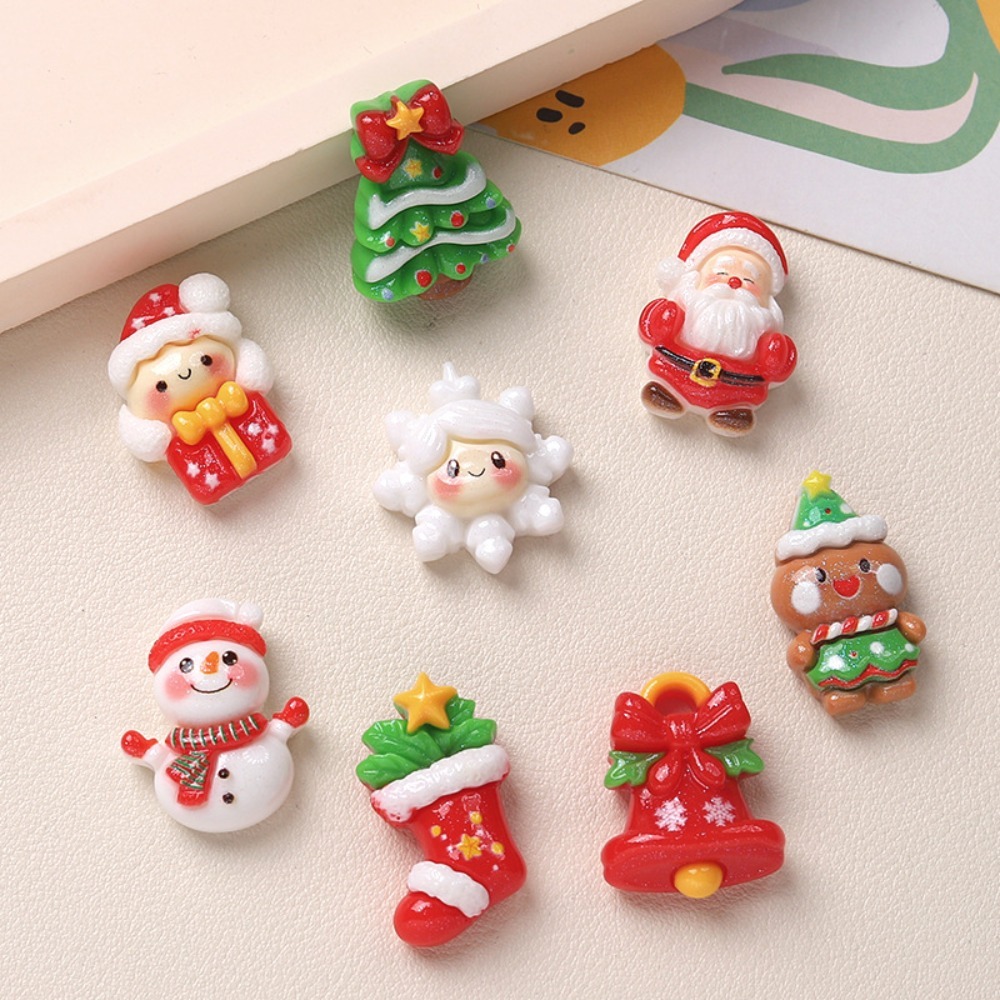 10 adet Kawaii Reçine Flatback - Christmas Craft Embellishment incelemesi ve fiyatı