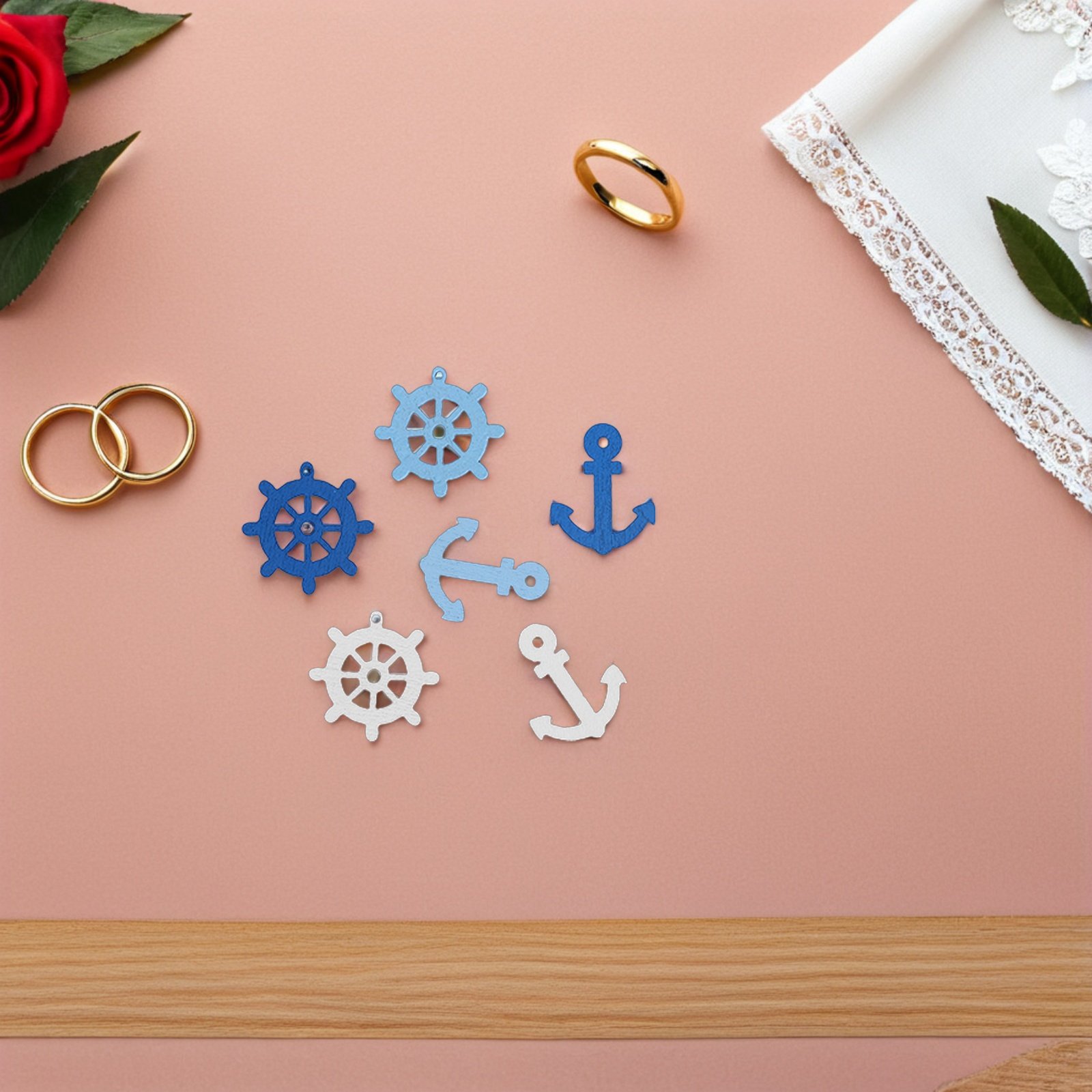 100 Adet Ahşap Çapa Mini Kolye - Embellishments For Scrapbooking incelemesi ve fiyatı
