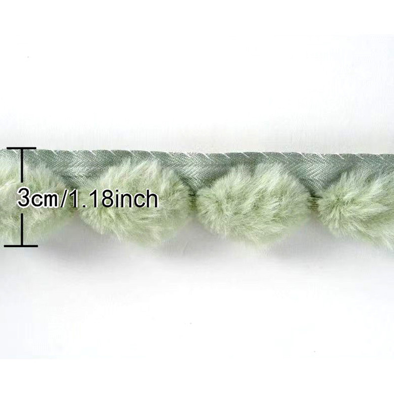 3 cm Sahte Tavşan Kürkü Ponpon - Fringe Ribbon Sewing incelemesi ve fiyatı